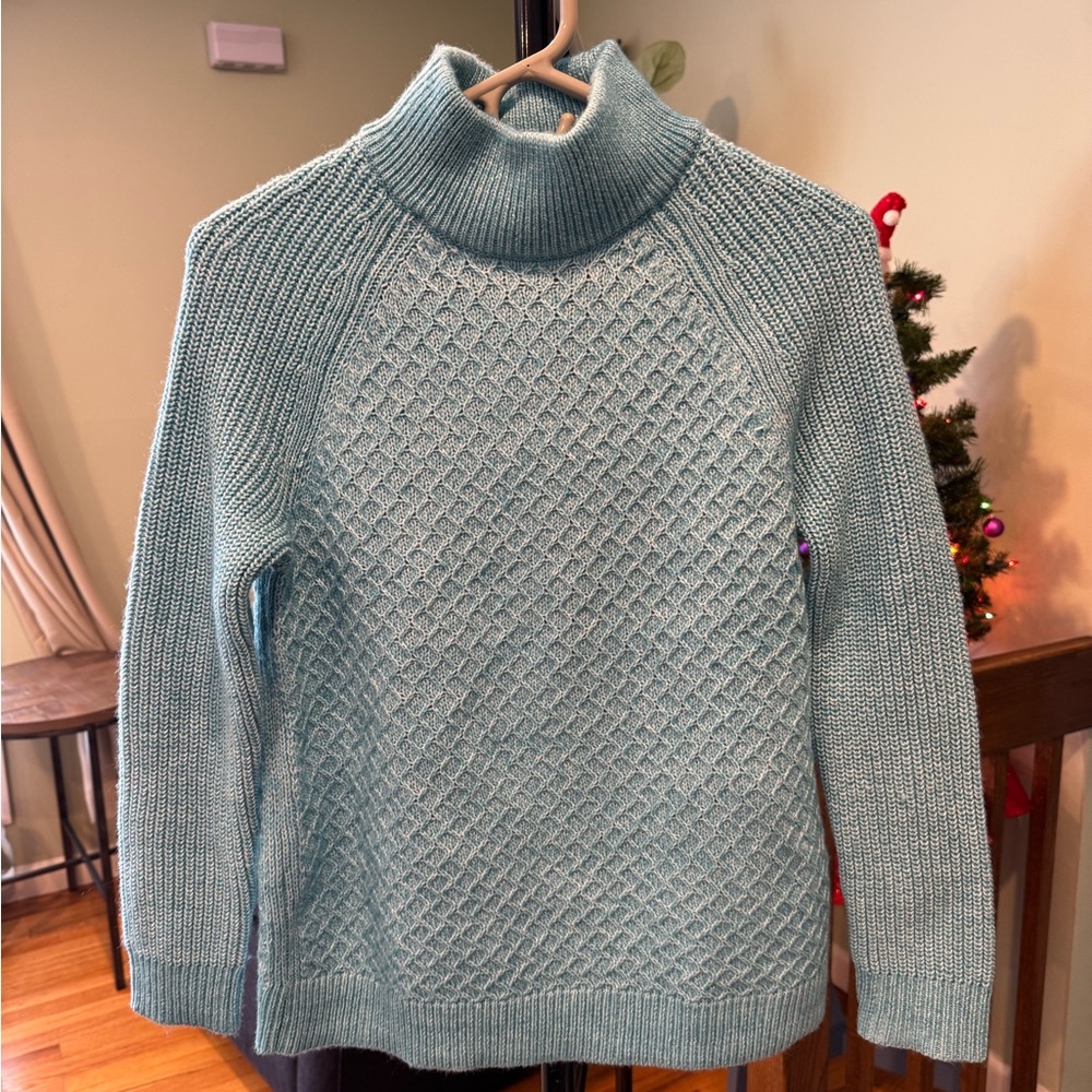 Women's Blue Turtleneck Sweater